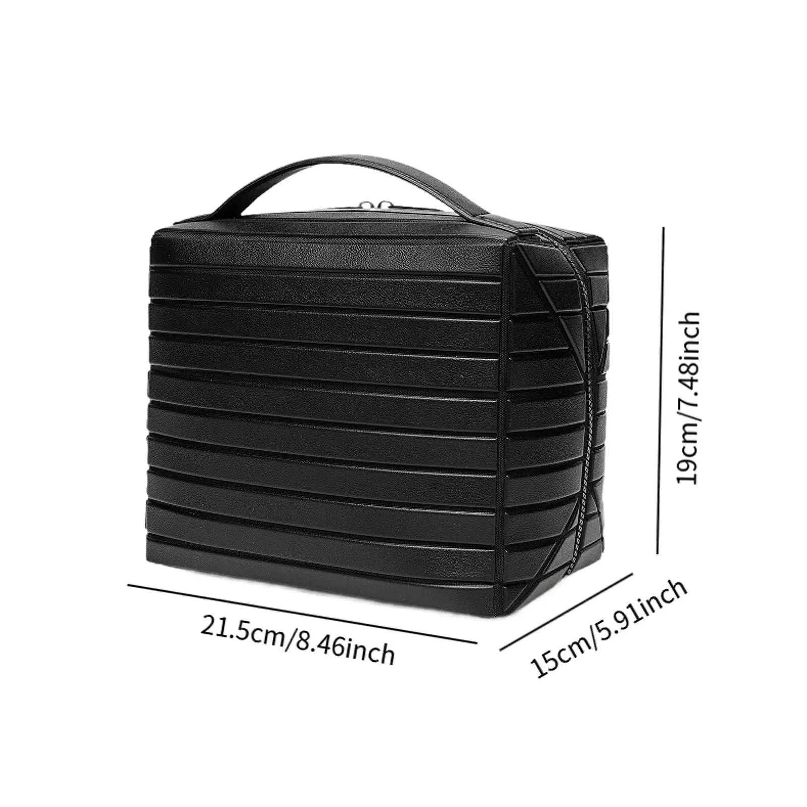Makeup Bag Foldable Water Proof Makeup Organizer Large Capacity Travel Toiletries with Zip Closure Instantly Lays Flat Case