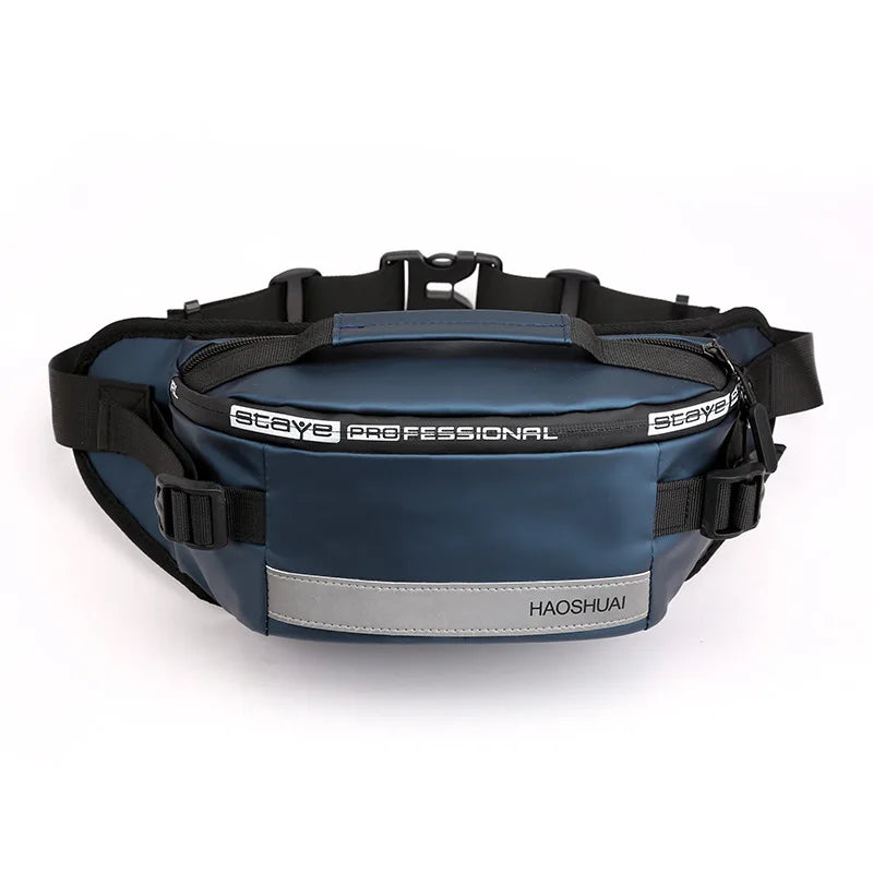 Anti-theft Male Belt Close-Fitting Waist Bags Multi-Functional Hip Bum Reflective Strip Shoulder Bag Men Nylon Fanny Chest Pack
