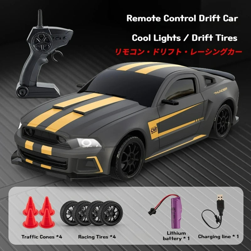 1/24 RC Drift Car 2.4G 4WD Remote Control, 20KM/H High Speed Racing Car with LED Lights,ESP,Ideal toy gift for Kids Boys