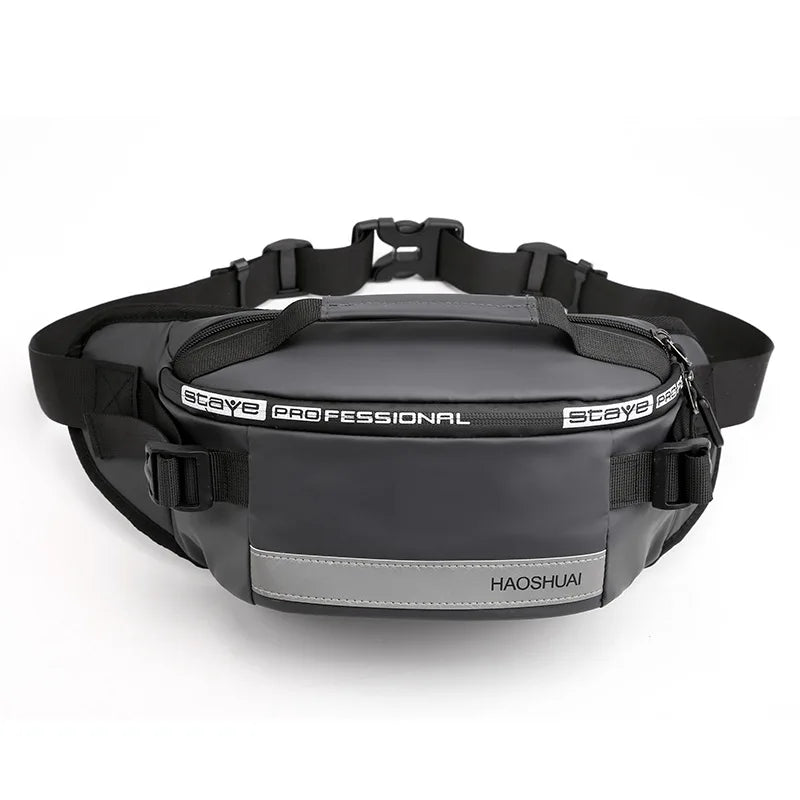 Anti-theft Male Belt Close-Fitting Waist Bags Multi-Functional Hip Bum Reflective Strip Shoulder Bag Men Nylon Fanny Chest Pack