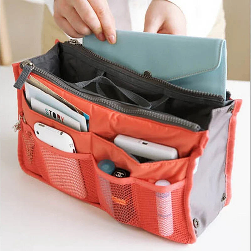 Travel Cosmetic Bags For Women Tote Insert Double Zipper Makeup Bag Toiletries Storage Bag Girl Outdoors Make Up Organizer