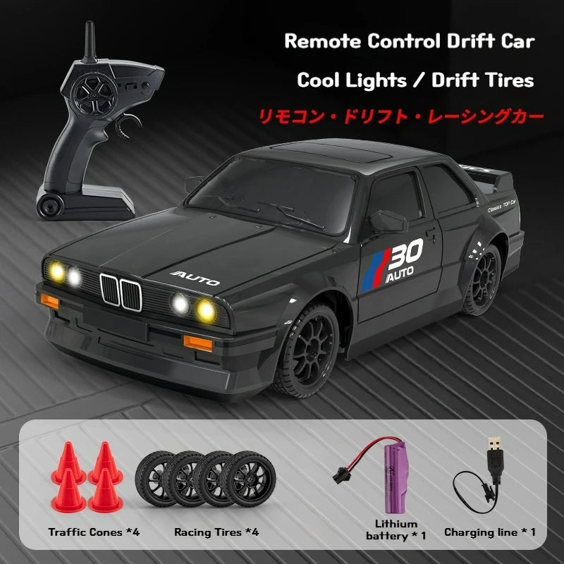 1/24 RC Drift Car 2.4G 4WD Remote Control, 20KM/H High Speed Racing Car with LED Lights,ESP,Ideal toy gift for Kids Boys