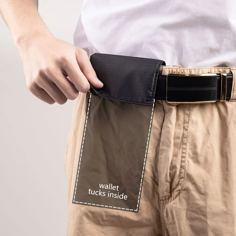 Anti-Theft RFID Blocking Travel Pouch Money Belt Bag for Women & Men Small Wallet for Credit Card ID Cash Passport