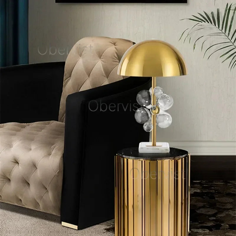 Light Luxury Creative Crystal Table Lamp Colorful Crystal Transparent Bedroom Study Table Lamp Postmodern Table Lamp Room Decor