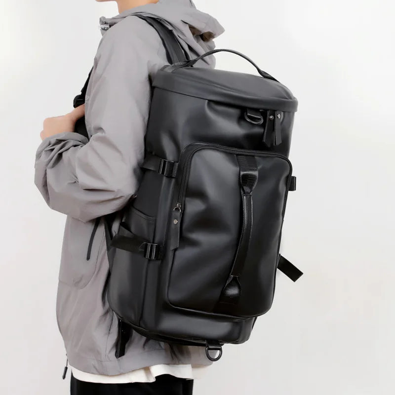 Travel backpack, large carry on bag with shoe compartment approved by the airline, 17 inch laptop backpack, business work fitnes