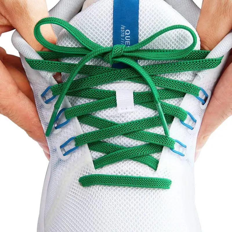 Classic Elastic Shoelaces Flat Sneakers Shoe Laces 7mm Width Shoelace for Kids Adults Shoe Lace Accessories Shoestring Fashion