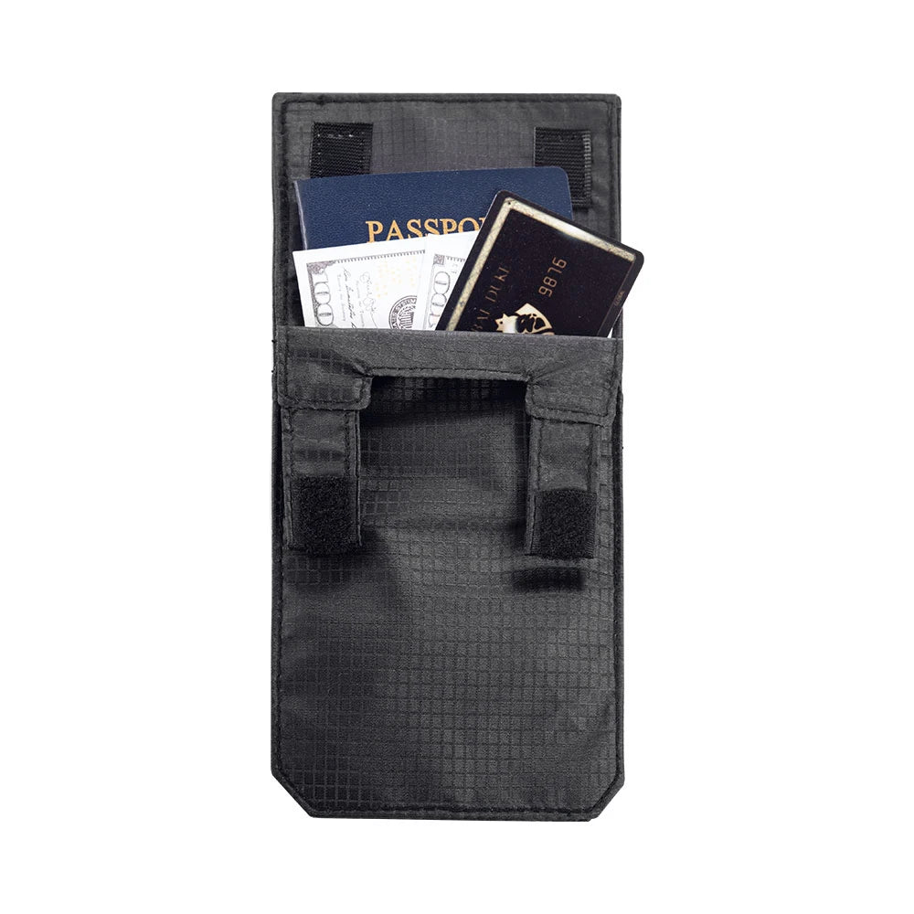 Anti-Theft RFID Blocking Travel Pouch Money Belt Bag for Women & Men Small Wallet for Credit Card ID Cash Passport