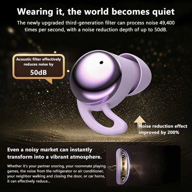 Sleep Bluetooth Earbuds ANC Noise Cancelling with Translation In-Ear Headphones Portable Charging LED Display for Travel Work