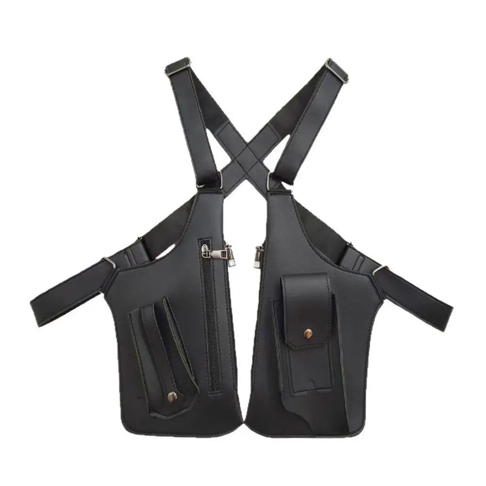 Outdoor Anti-theft Tactical Bag Men Retro Double Shoulder Strap Multi-pocket Crossbody Bags Double Shoulder Strap Multi-Pocket