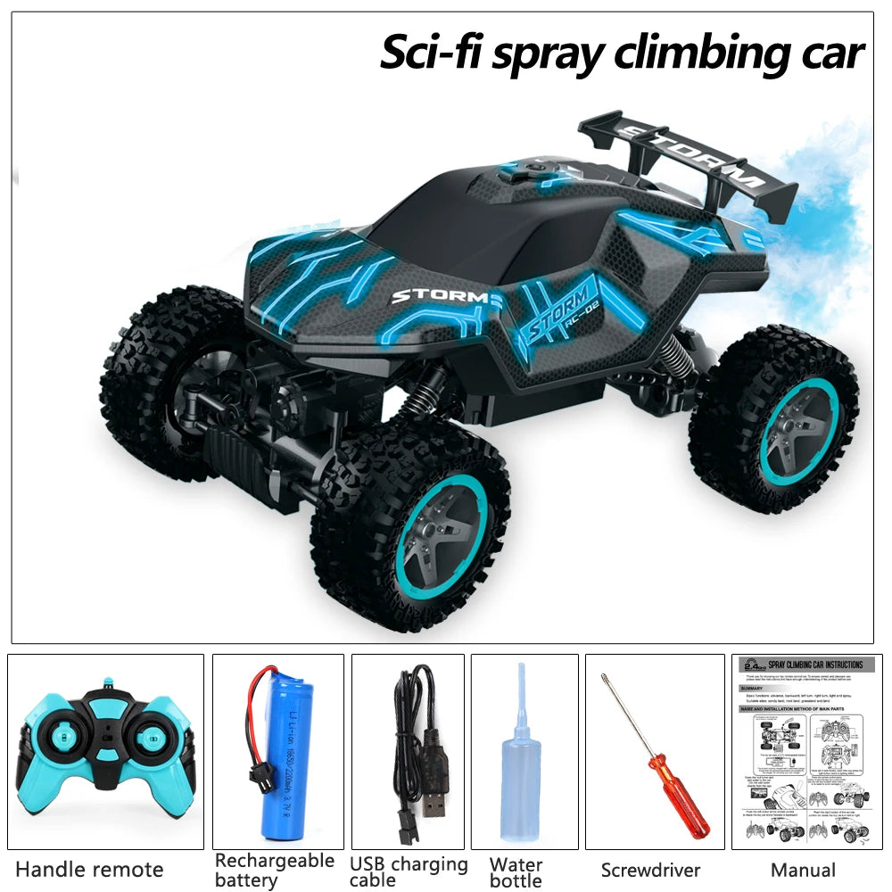 1:16 RC Car 2.4G Four Wheel Drive High-Speed Remote Control Drift Racing Car With LED Lights 4WD RC Car Model Toys for Boys Kid