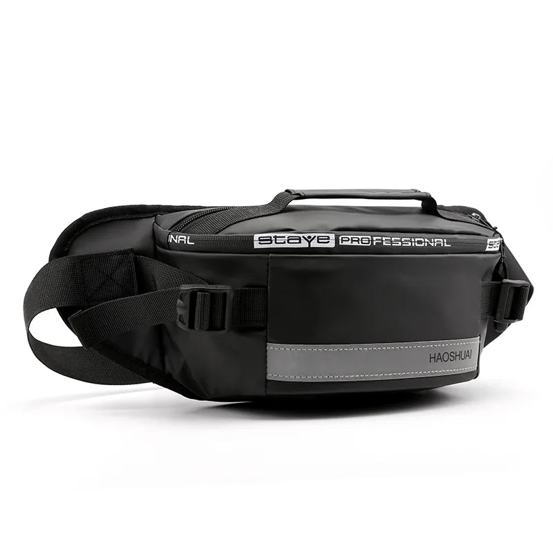 Anti-theft Male Belt Close-Fitting Waist Bags Multi-Functional Hip Bum Reflective Strip Shoulder Bag Men Nylon Fanny Chest Pack