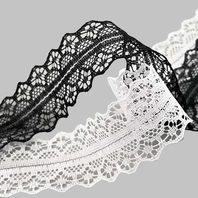 1Pair Fancy Lace Flat Shoelace for Sneakers Shoelaces for Women Casual Shoes Black White Shoe Laces Accessorices