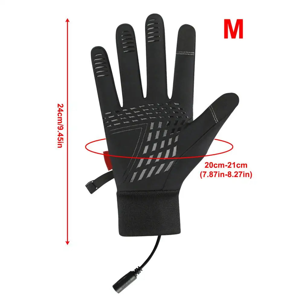 Heated Gloves For Women men Heated Hunting Gloves USB Charging Windproof Non-Slip Touchscreen Waterproof Thick Drawstring