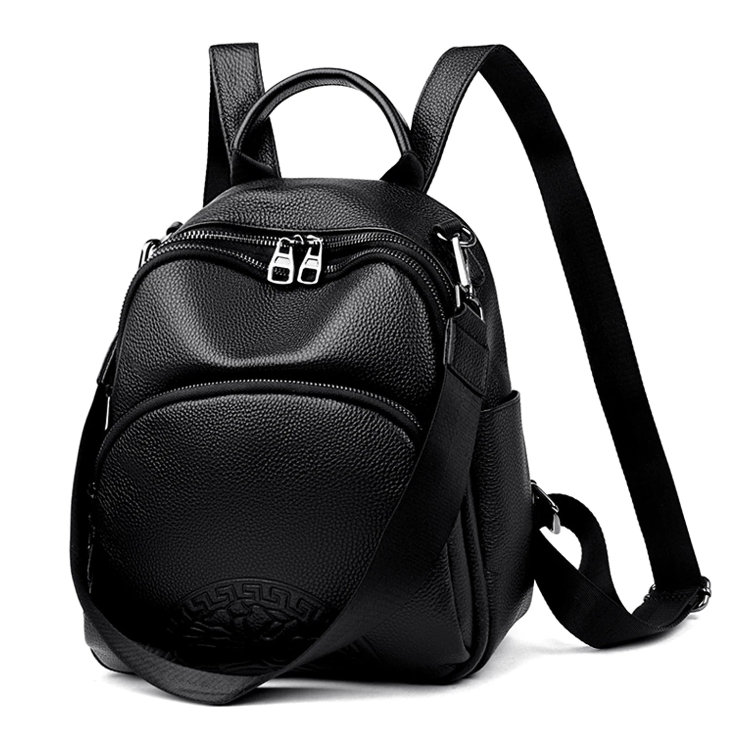 Anti-theft backpack woman original brand bags Full-Grain Leather Elegant understated Minimalist design Urban Fashion backpack
