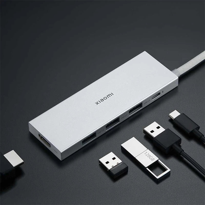 XIAOMI Type-C 5-in-1 Docking Station,Laptop USB Hub,HDMI 4K Ultra-high Definition Digital Interface,USB 3.0 Transmission