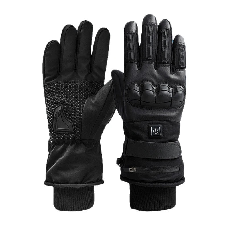 Winter Heated Gloves for Motorcycle Biker Men Women Touchscreen Rechargeable Self Heating Gloves Ski Hiking Hand Warmer