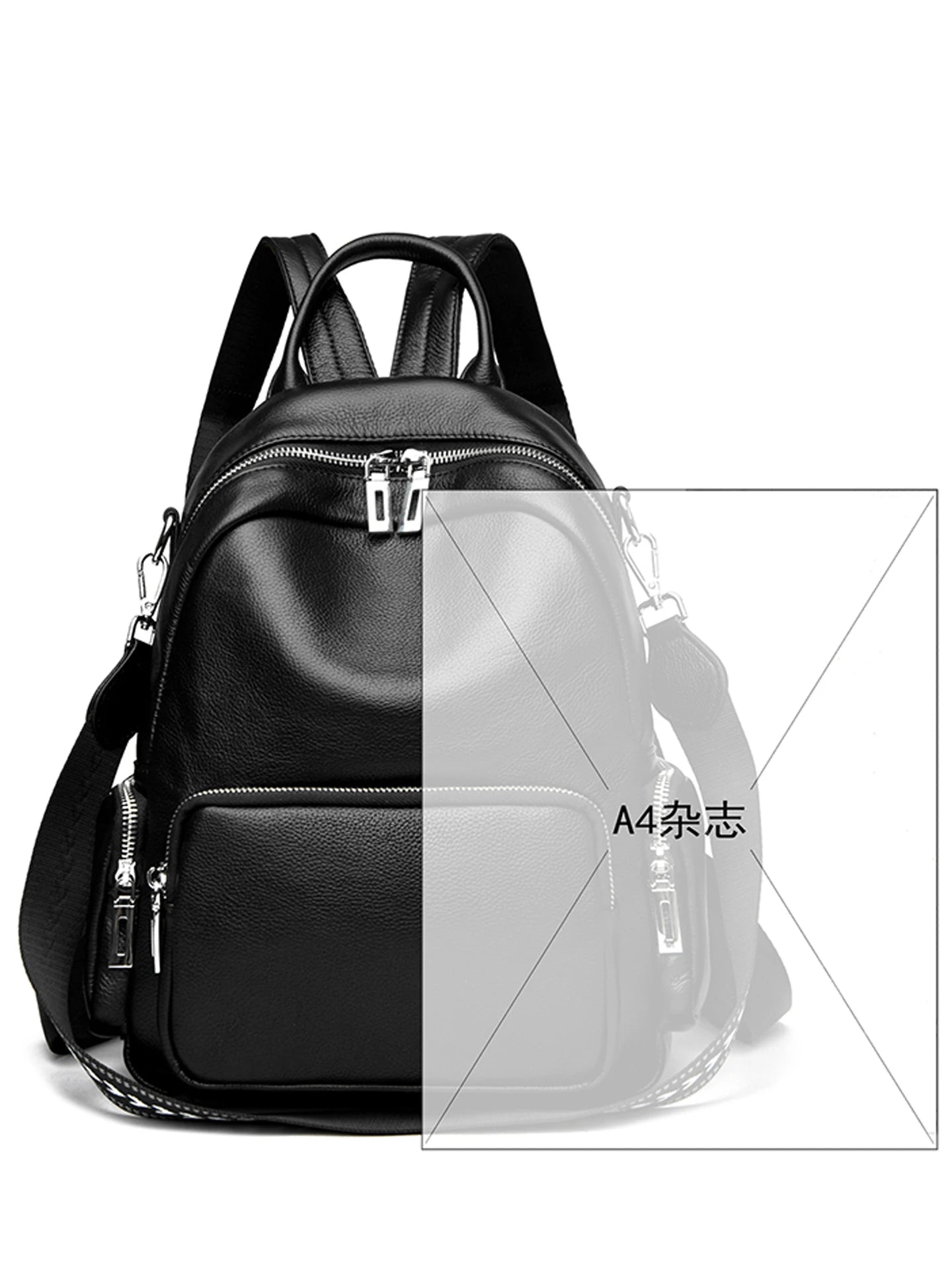 Travel backpack, double-shoulder bag, fashionable travel schoolbag, women&