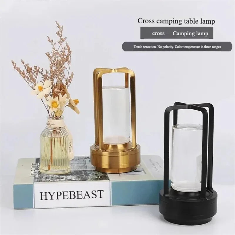 crystal lamp Plastic bedside table bedroom led Touch table lamp Restaurant decoration atmosphere Night light