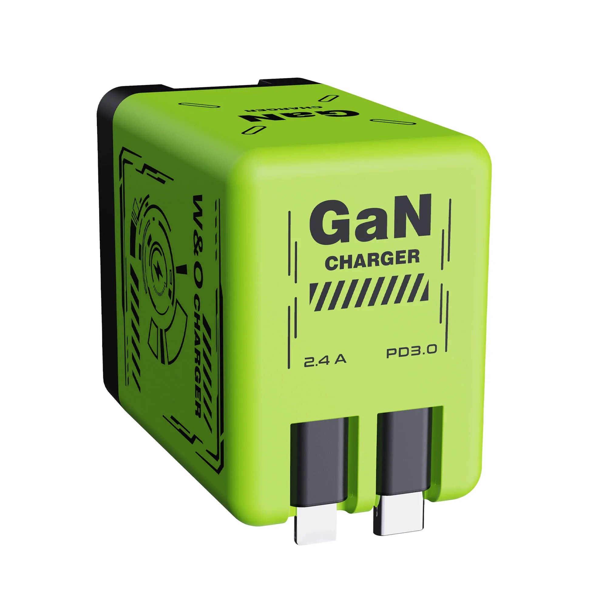 New Portable Multi Functional Folding Adapter Charging Protection GaN 20W PD3.0 Fast Charger With Retractable Type-C Cable