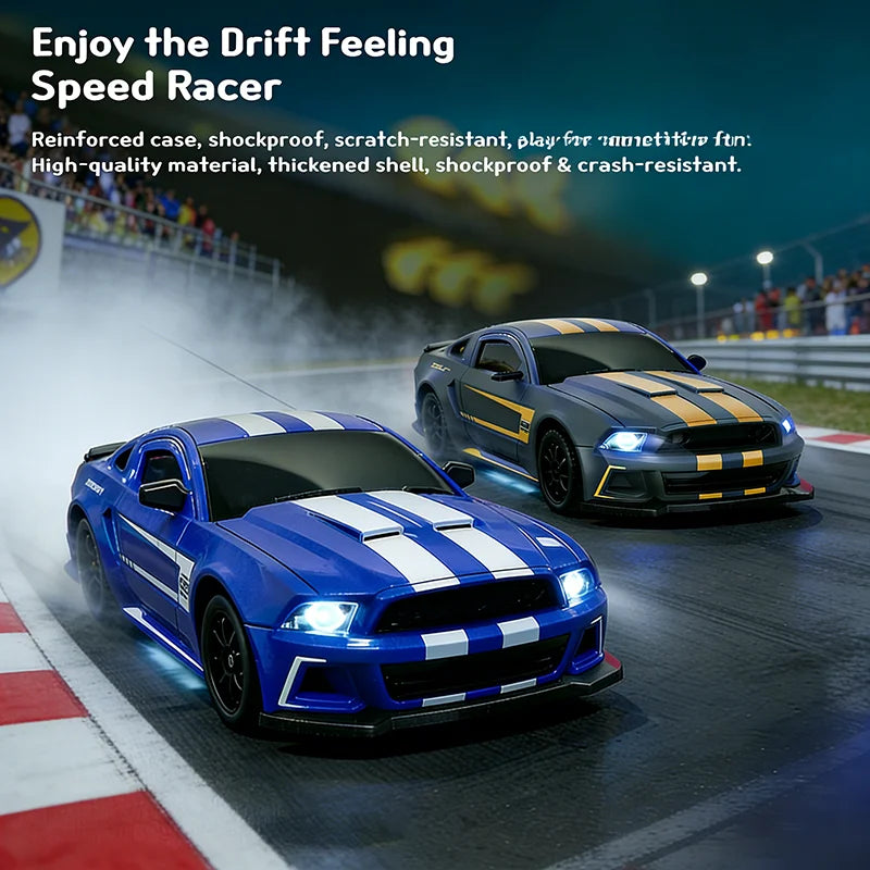 1/24 RC Drift Car 2.4G 4WD Remote Control, 20KM/H High Speed Racing Car with LED Lights,ESP,Ideal toy gift for Kids Boys