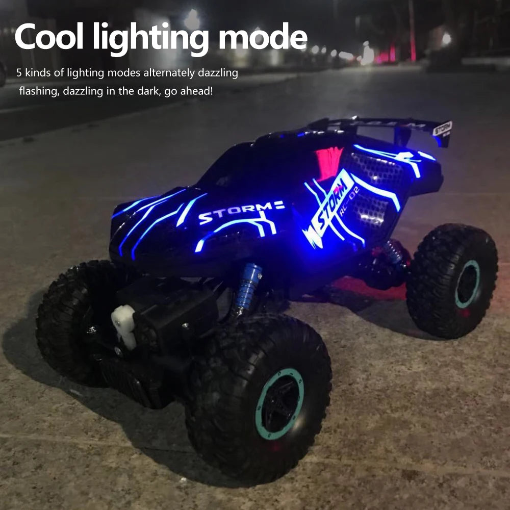 1:16 RC Car 2.4G Four Wheel Drive High-Speed Remote Control Drift Racing Car With LED Lights 4WD RC Car Model Toys for Boys Kid