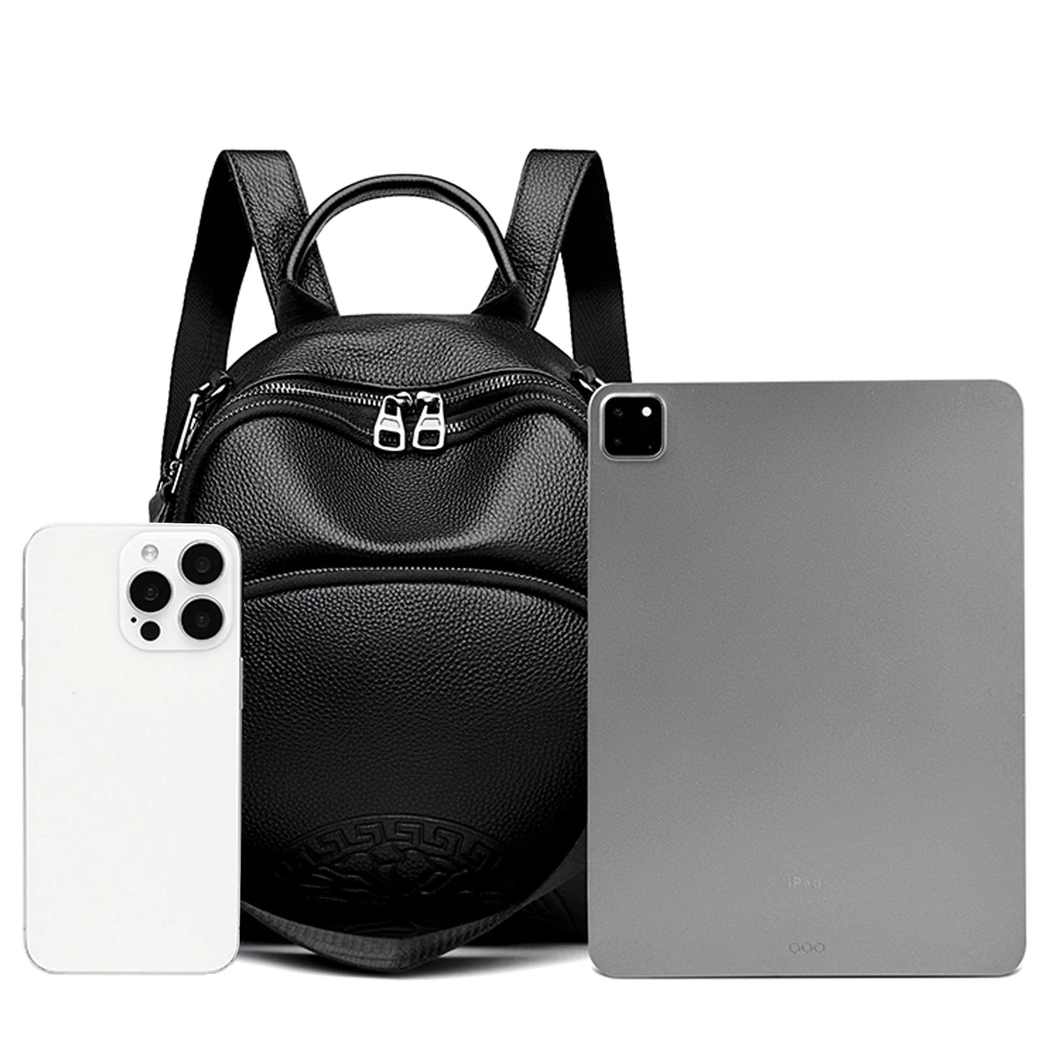 Anti-theft backpack woman original brand bags Full-Grain Leather Elegant understated Minimalist design Urban Fashion backpack