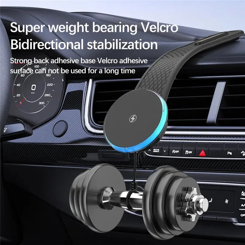 Magnetic Car Wireless Charger Car Phone Holder Mount Dashboard 15W Fast Car Charging for Macsafe iPhone 15 14 13 12 Pro Max Mini