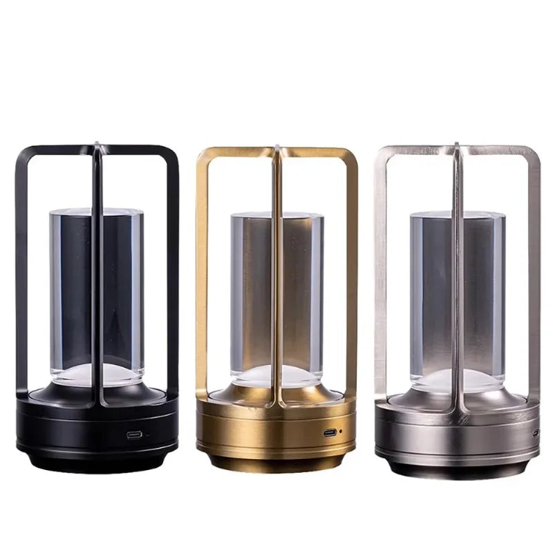 crystal lamp Plastic bedside table bedroom led Touch table lamp Restaurant decoration atmosphere Night light