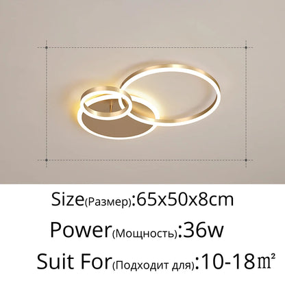Modern LED Ceiling Chandelier Lighting For Living Study Room Bedroom Dimmable Home Gold Black Indoor Lighting decoration Lamps