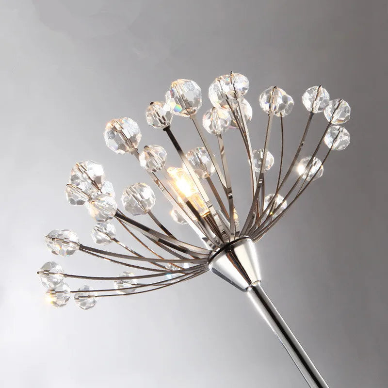 Modern crystal floor lamp Creative Dandelion Lamps Fashion led design light Bedroom Living Room Study Decoration art floor lamps