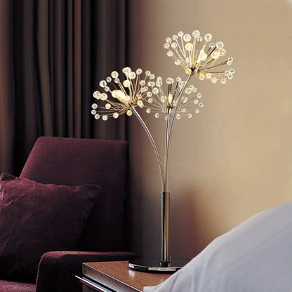 Modern crystal floor lamp Creative Dandelion Lamps Fashion led design light Bedroom Living Room Study Decoration art floor lamps