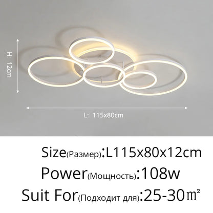 Modern LED Ceiling Chandelier Lighting For Living Study Room Bedroom Dimmable Home Gold Black Indoor Lighting decoration Lamps