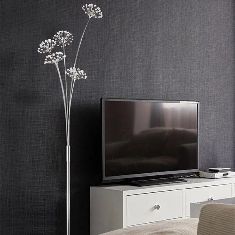 Modern crystal floor lamp Creative Dandelion Lamps Fashion led design light Bedroom Living Room Study Decoration art floor lamps