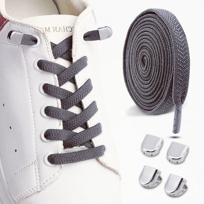 New Elastic Laces Sneakers Tennis Lock Shoelaces Without Ties No Tie Shoelaces Unisex Kids Adult Flat Shoelace Shoe Accessories