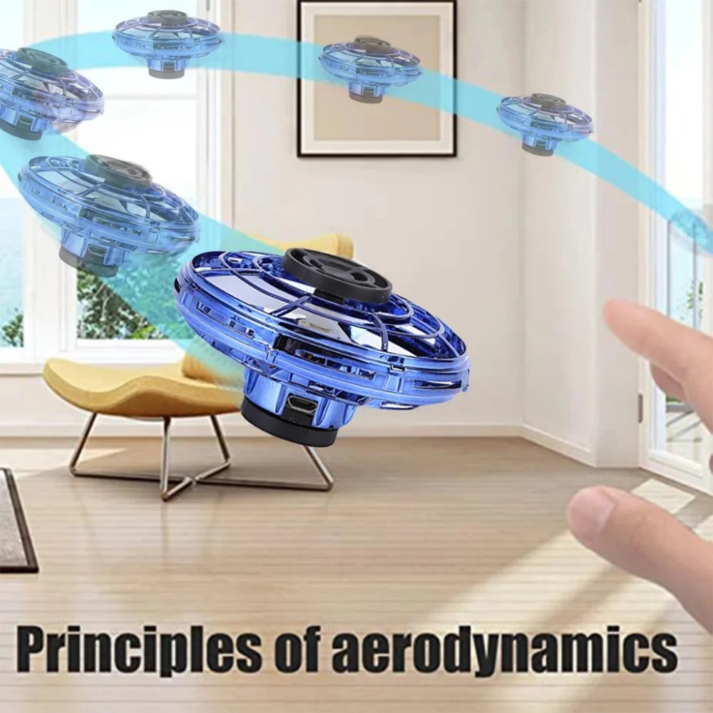 Flying Ball Toys Magic Ball Flying Spinner Flight Gyro Mini UFO Fingertip Drone Aircraft Induction Gyroscope Decompression Toys