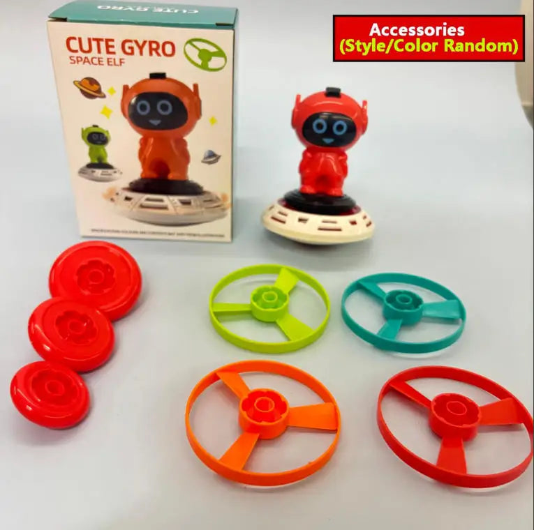 3 in 1 Flying Saucer Disc Launcher Kids Flying Toys UFO Throw Catch Outdoor Sport Propeller Spin Gyro Children Toys Gift for Kid