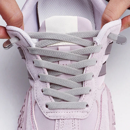 New Elastic Laces Sneakers Tennis Lock Shoelaces Without Ties No Tie Shoelaces Unisex Kids Adult Flat Shoelace Shoe Accessories