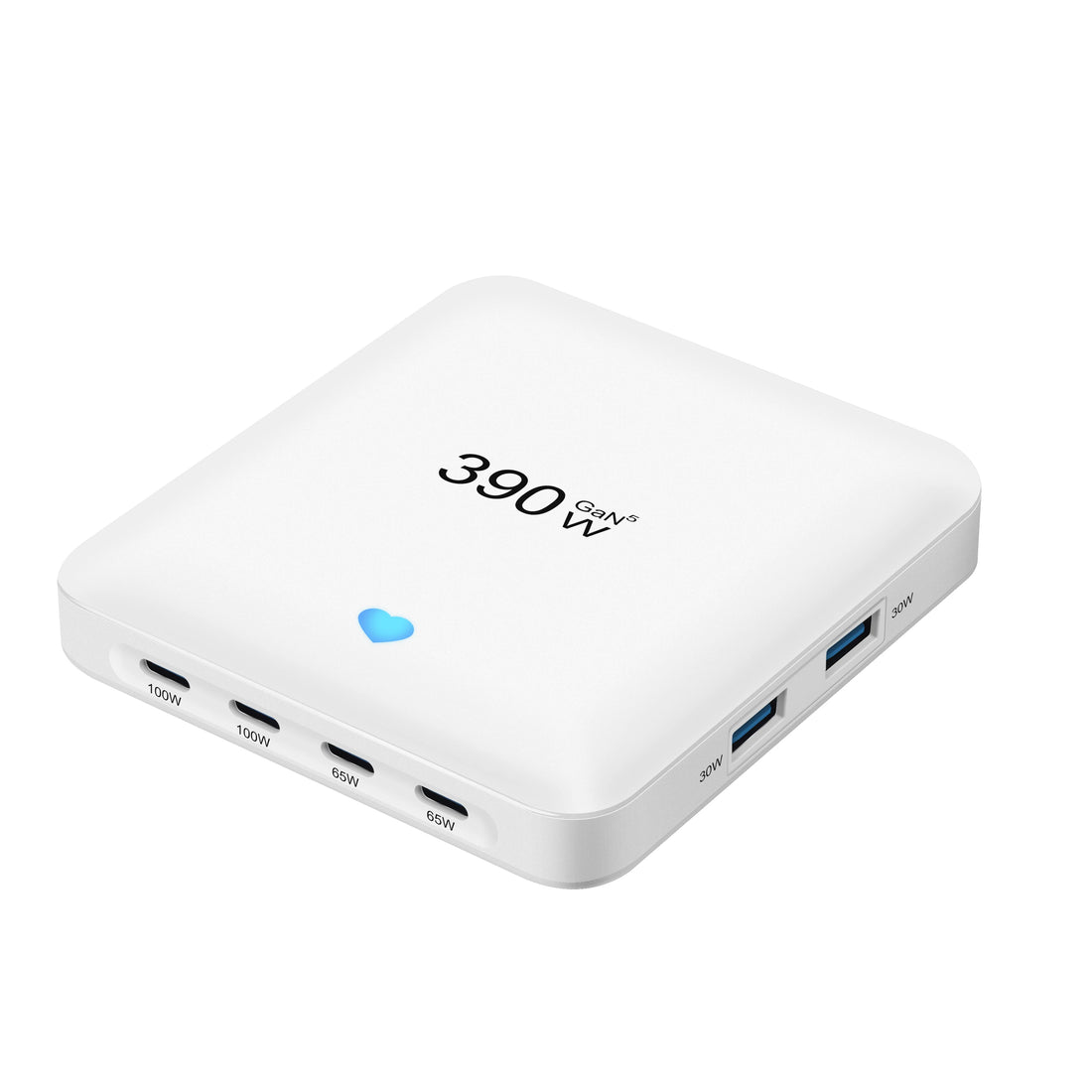 GaN Desktop Charger for Phones, Tablets and More, All-New, 4C2A, Multi-Port Charging, Fast Charge, 390W