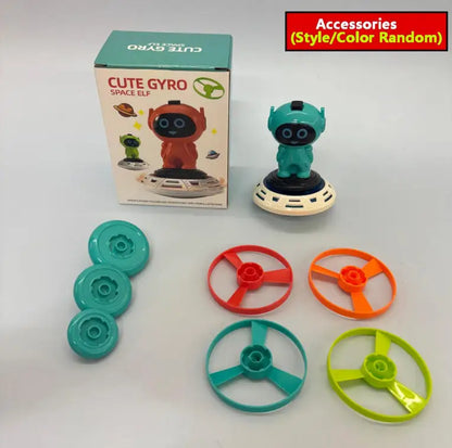 3 in 1 Flying Saucer Disc Launcher Kids Flying Toys UFO Throw Catch Outdoor Sport Propeller Spin Gyro Children Toys Gift for Kid