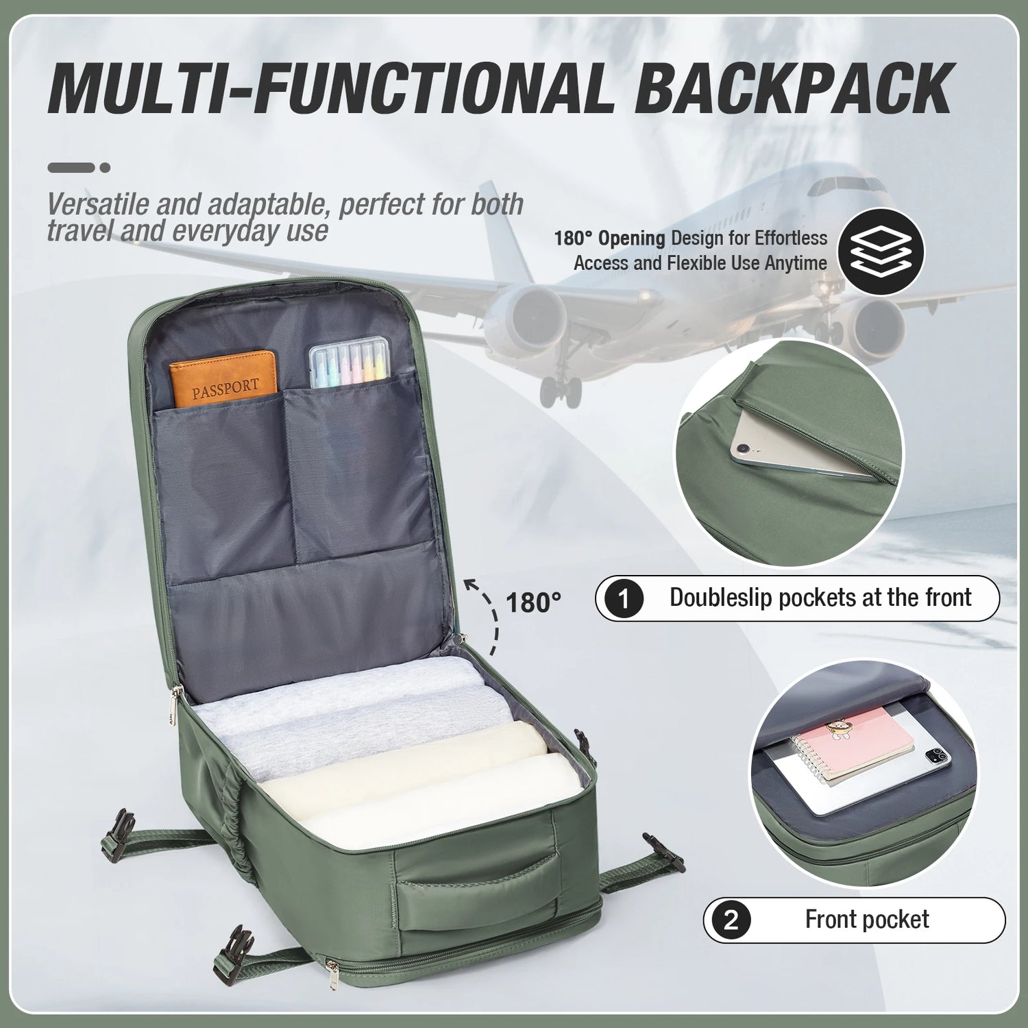Hand Luggage Ryanair 40x30x20 Travel Backpack Carry-on Bag Aircraft Cabin max wizz air Backpack, Women&