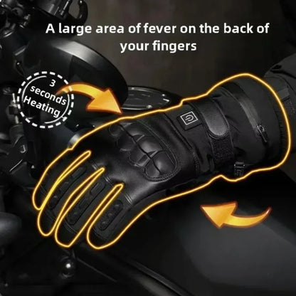 Heated Motorcycle Gloves Winter Glove Touchscreen Gloves Protective Gloves Electric Gloves With Heating Function for Ski Biking