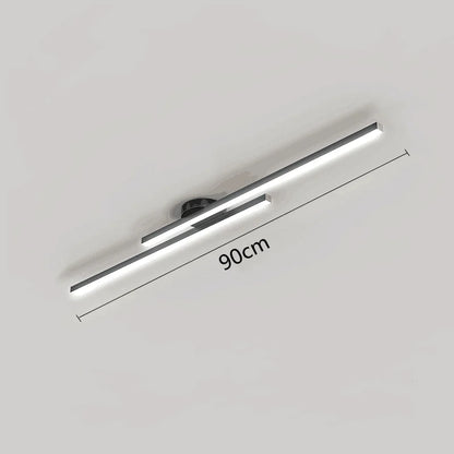 Long Aluminium LED Ceiling Light Modern Creative Design Ceiling Lamp Indoor Lighting Fixture Hallway Balcony Aisle Office Lustre