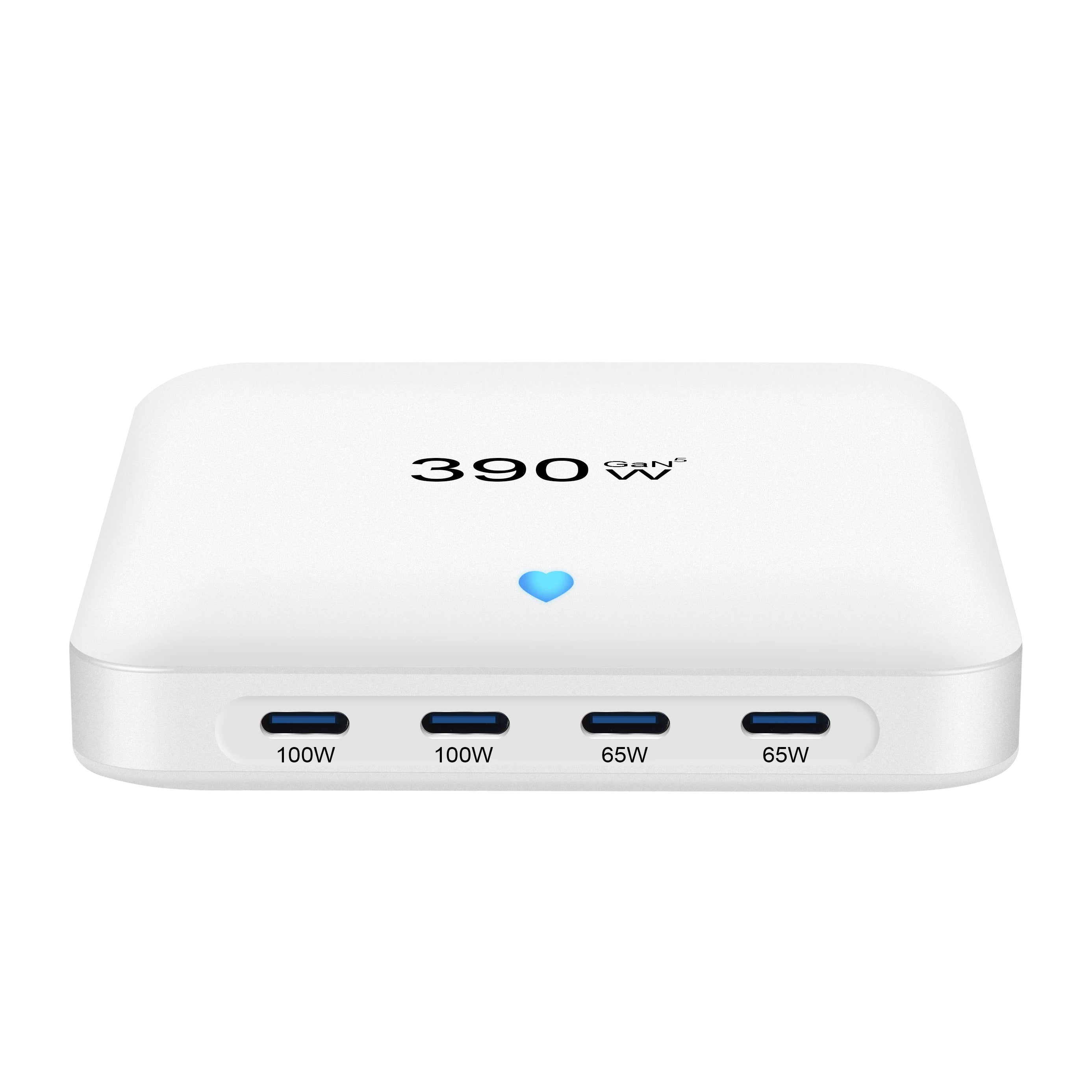 GaN Desktop Charger for Phones, Tablets and More, All-New, 4C2A, Multi-Port Charging, Fast Charge, 390W