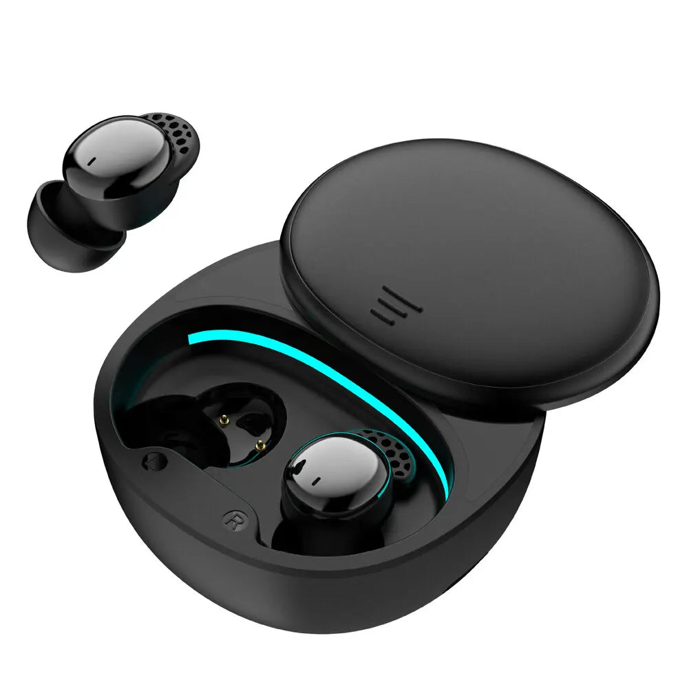 Wireless Sleep Earbuds In Ear Physical Noise Reduction Earphones For Side Sleepers Charging Case LED Display 5.5H Music Playback