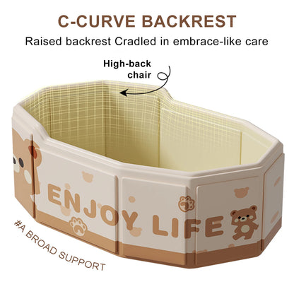 1PC Collapsible Baby Bathtub for Infants &amp; Toddlers, Foldable &amp; Leak-Proof, Reinforced Durable Structure