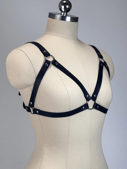 Fashion Women Body Harness Belt Chest Harness Corset Leather Lingerie Gothic Clothing Harness for Festival Clothing Accessories