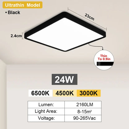 LED Ceiling Light Modern Dimmable Fixture for Bedroom Living Room Kitchen Hallway High Power Ultra Bright Home Decor Lamp Style