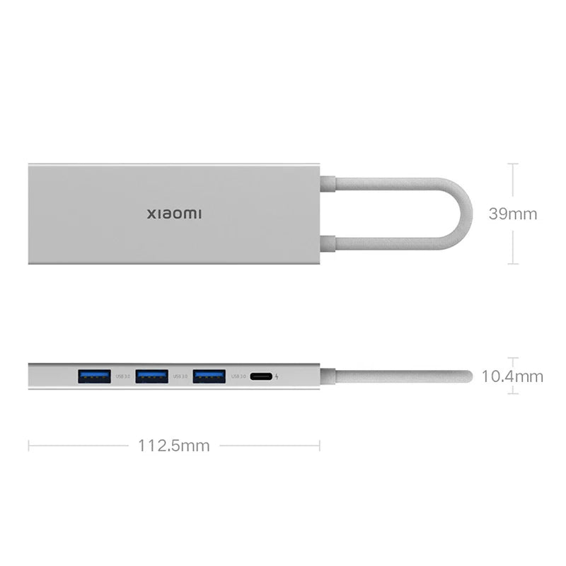 XIAOMI Type-C 5-in-1 Docking Station，Laptop USB Hub，HDMI 4K Ultra-high Definition Digital Interface，USB 3.0 Transmission