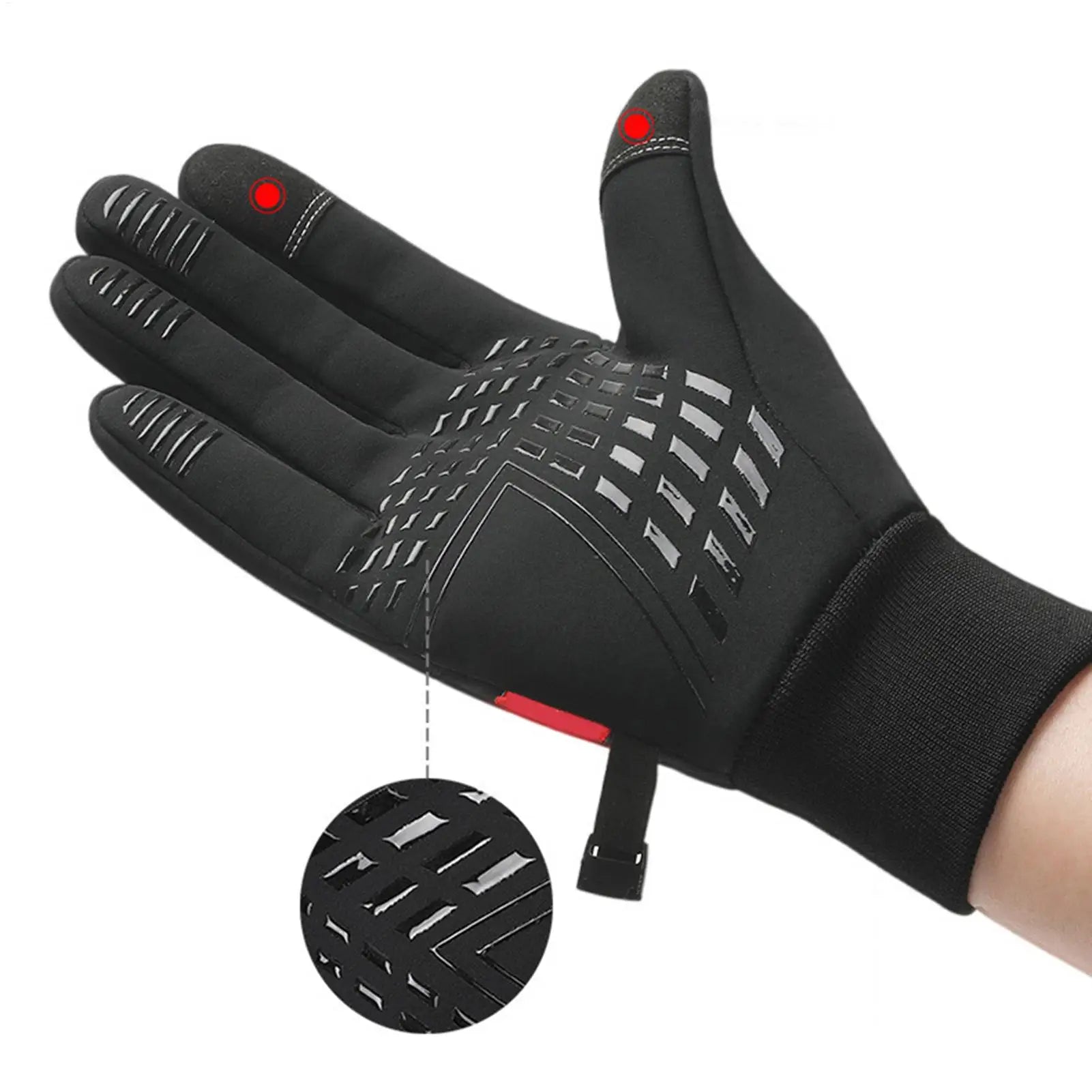 Heated Gloves For Women men Heated Hunting Gloves USB Charging Windproof Non-Slip Touchscreen Waterproof Thick Drawstring