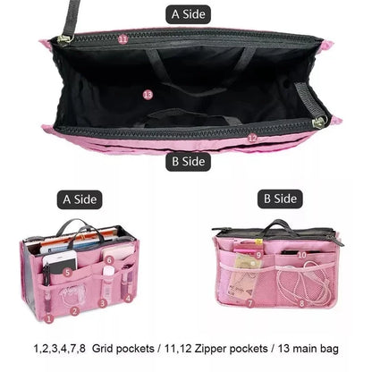 Travel Cosmetic Bags For Women Tote Insert Double Zipper Makeup Bag Toiletries Storage Bag Girl Outdoors Make Up Organizer